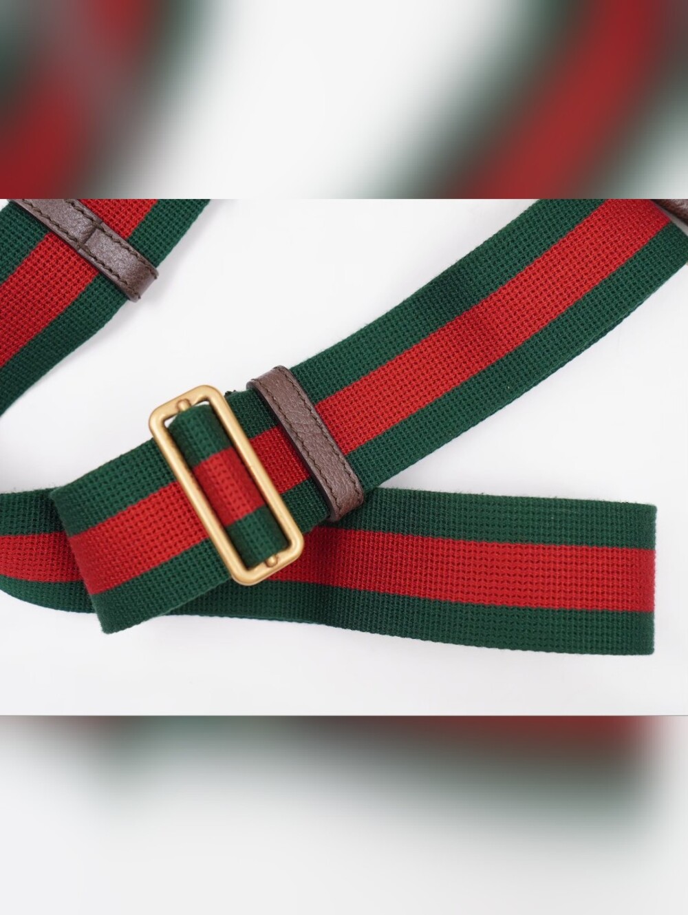BT08 💟 GUCCI GG Supreme Monogram Web Neo Vintage Flap (Small) Messenger Bag - Picture 10 of 13